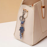 Crystal Studded Evil Eye Hand Keychain