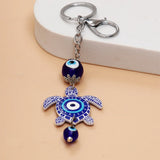 Turtle Evil Eye Keychain
