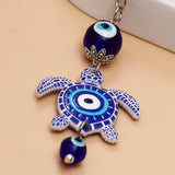 Turtle Evil Eye Keychain