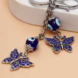 Butterfly Evil Eye Keychain