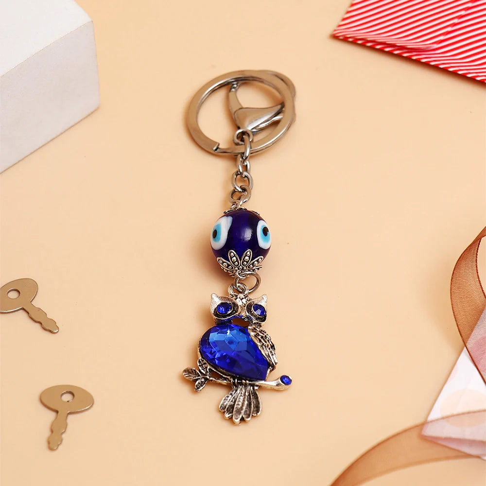 Owl Evil Eye Keychain 
