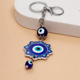 Floral Evil Eye Keychain