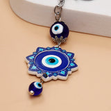 Floral Evil Eye Keychain