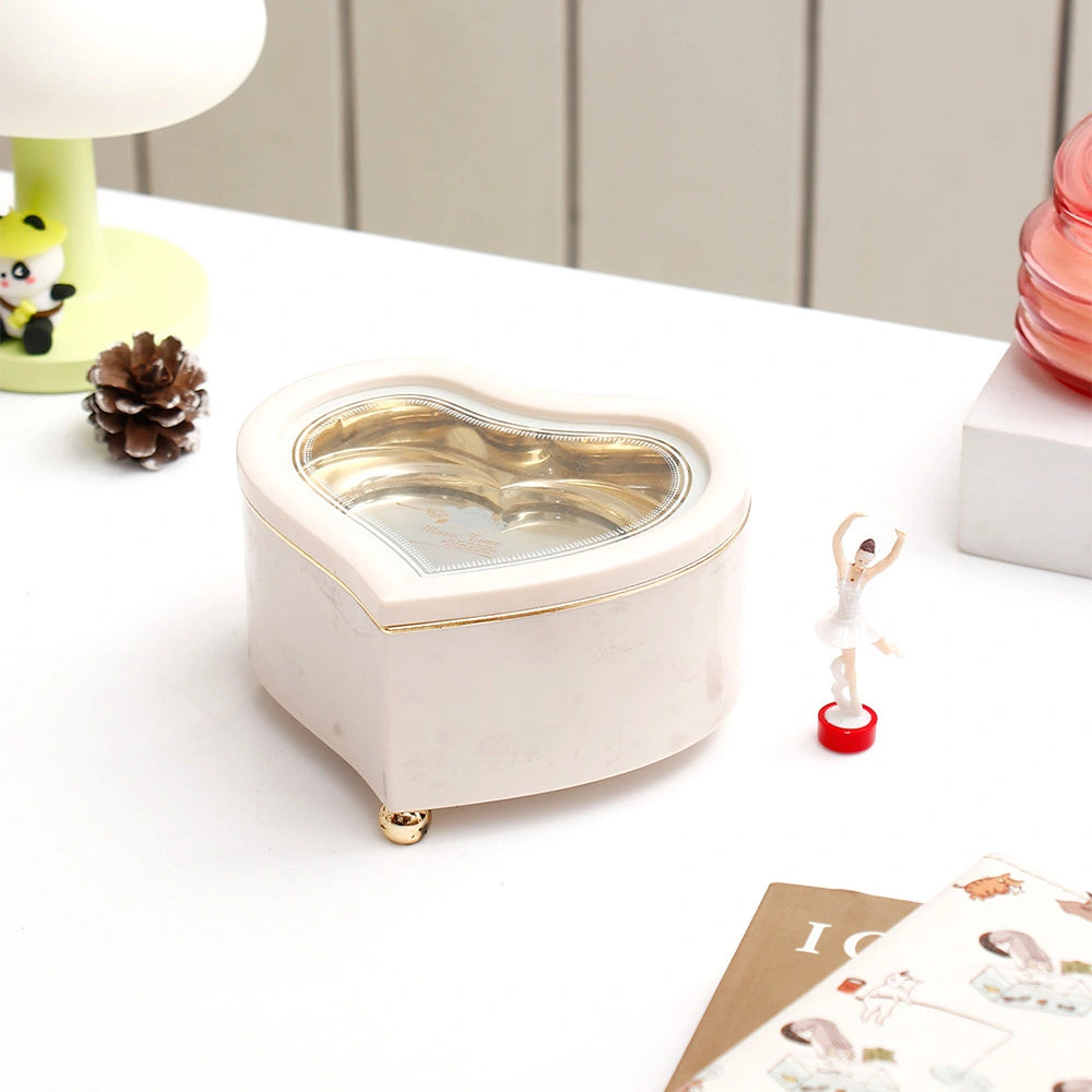 Heart Shaped Ballerina Music Box