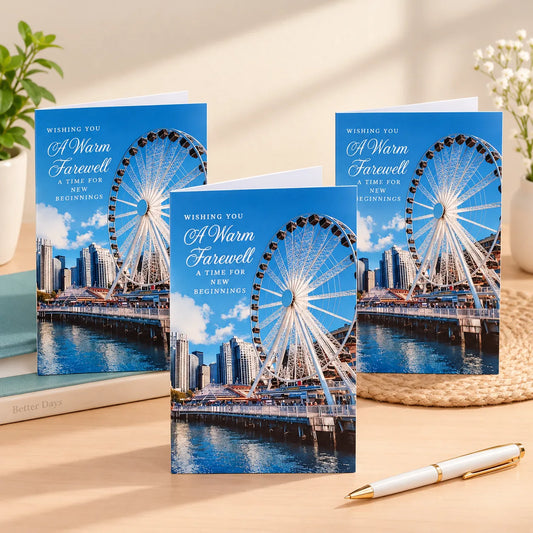 Pack Of 3 Wishing You A Warm Farewell Jumbo Greeting Card