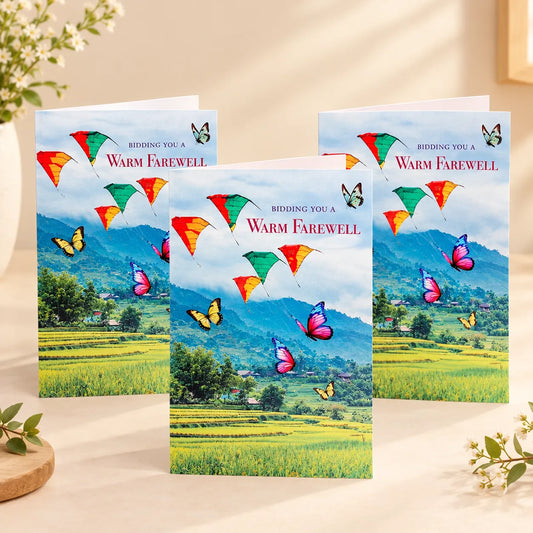 Pack Of 3 Bidding You A Warm Farewell Jumbo Greeting Card