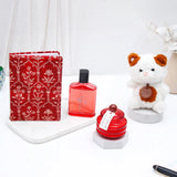 Red Floral Diary with UXR Perfume, Scented Candle and Keychain