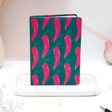 Spicy Chili Print Diary & Heart Bunny Keychain Combo