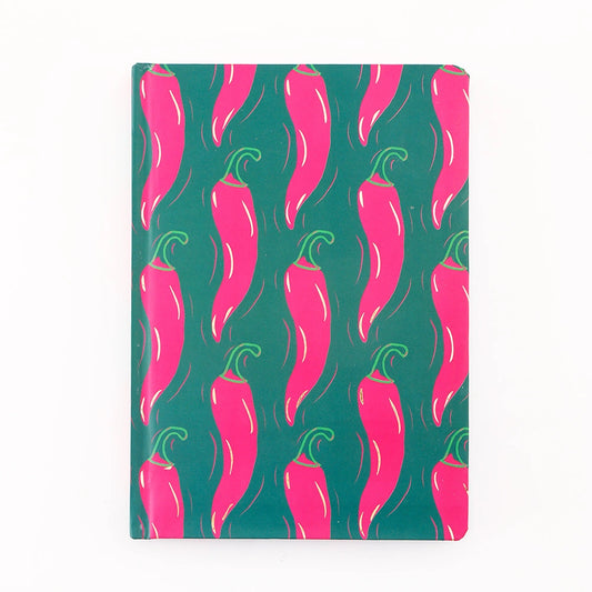 Spicy Chillies Notes Ruled Cushioned Diary
