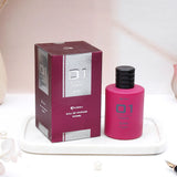 Navy Floral Diary with 01 Women Perfume, Tin Candle and Bunny Keychain