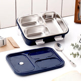 Navy Blue Stainless Steel Bento Box