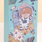 Geometry Set Blue Space Girl