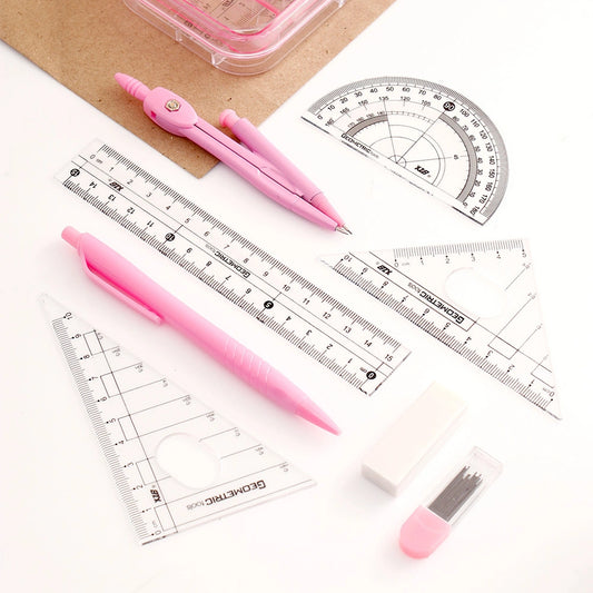 Geometry Set Pink Space Girl