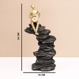 Golden Guitarist on Rocks Showpiece