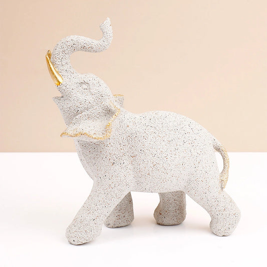 White Lucky Elephant Showpiece