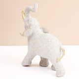 White Lucky Elephant Showpiece