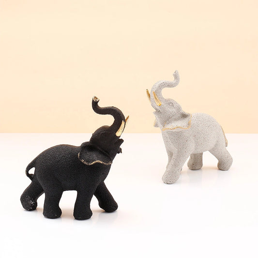 Lucky Elephant Pair Showpiece