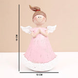 Pink Praying Bell Angel Showpiece