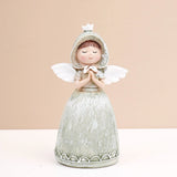 Green Hooded Praying Angel  Showpiece