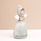 Green Hooded Praying Angel  Showpiece