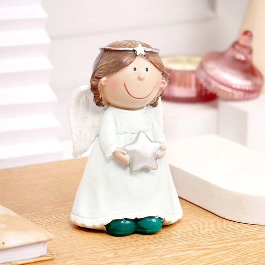 Blue Dress Angel Girls Showpiece