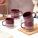 Crimson Craft Set Of 4 Mugs