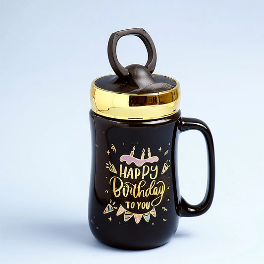 Happy Birthday To You Ceramic Mug With Lid