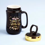 Happy Birthday To You Ceramic Mug With Lid