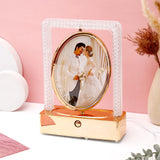 Oval LED Rotating Photo Frame