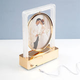Oval LED Rotating Photo Frame