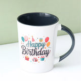 Grey Happy Birthday Ceramic Mug