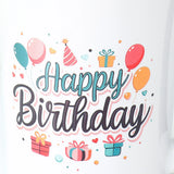 Grey Happy Birthday Ceramic Mug