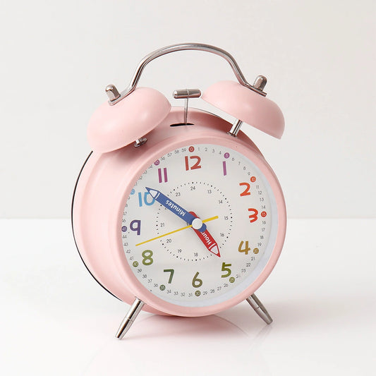 Pink Twin Bell Alarm Clock