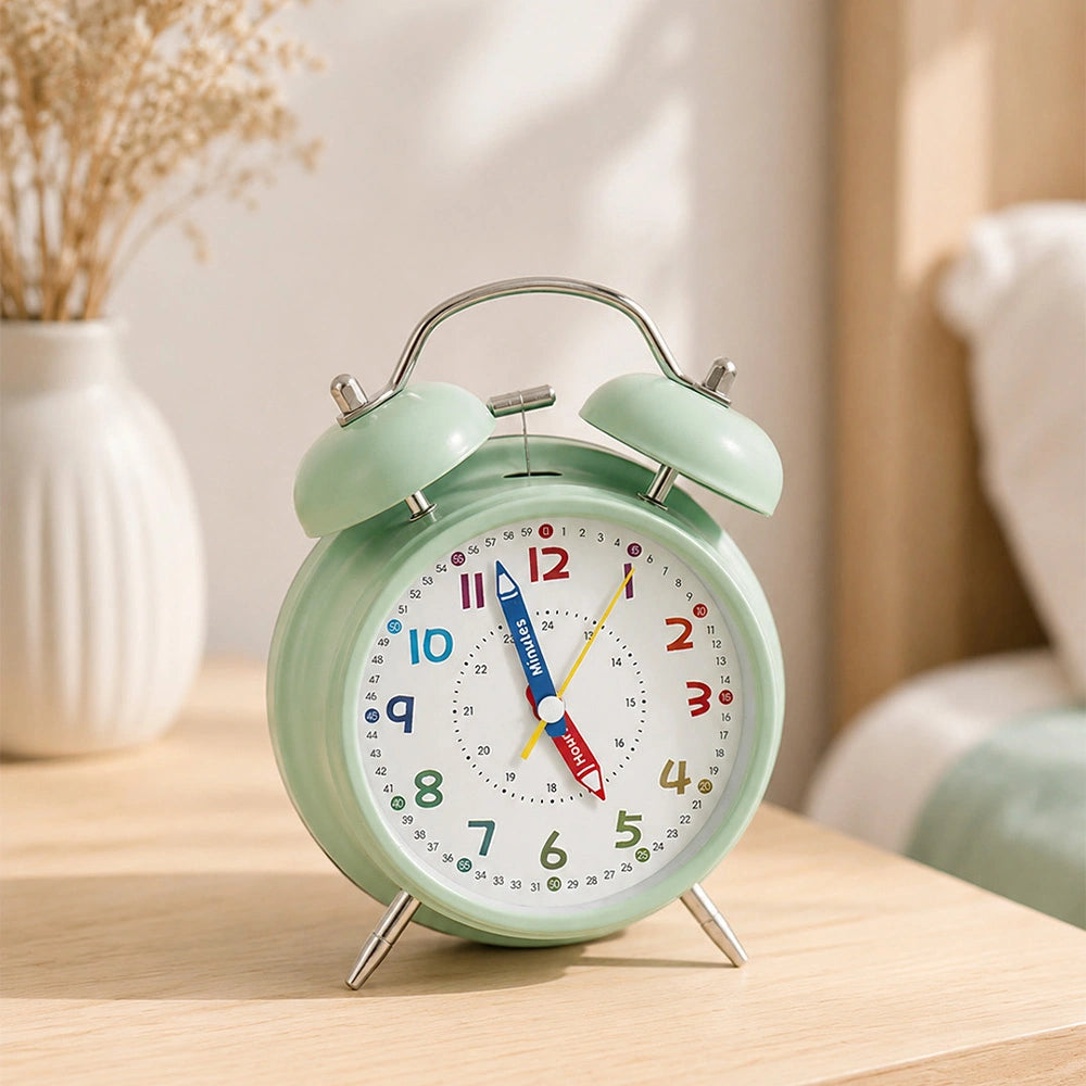Mint Green Twin Bell Alarm Clock