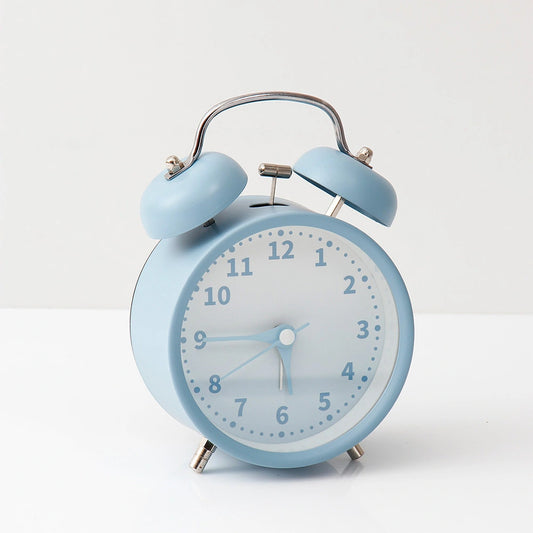 Light Blue Twin Bell Alarm Clock