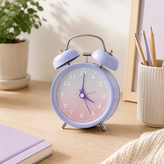Purple Twin Bell Alarm Clock