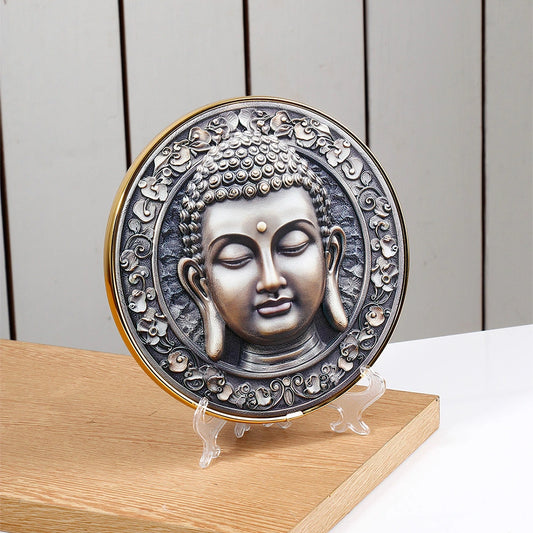Buddha Serene Face Decorative Wall Plate