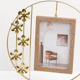 Golden Halo Floral Hanging Photo Frame