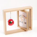 Wooden Box Frame with Hanging Flower Globe