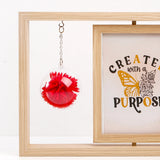 Wooden Box Frame with Hanging Flower Globe