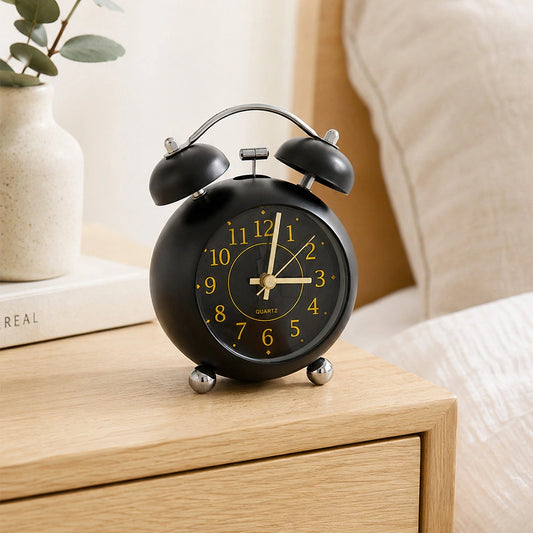 Twin Bell Alarm Clock - Black