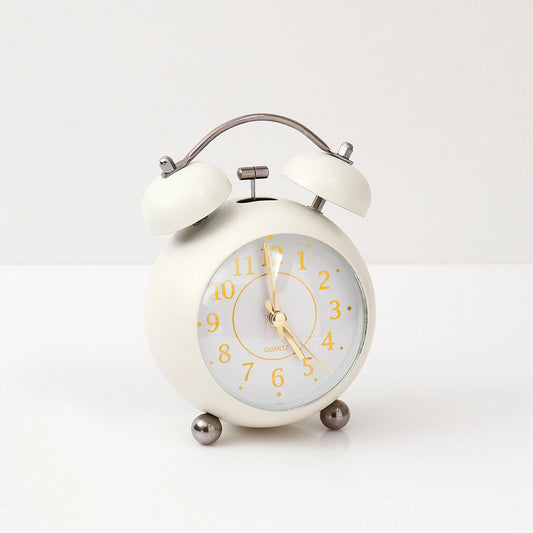 Beige Twin Bell Alarm Clock
