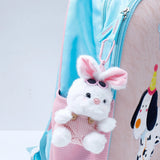 White Bunny Keychain with Pink Sunglasses