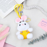 White Bunny Keychain with Yellow Sunglasses