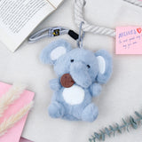 Light Blue Plush Elephant Keychain