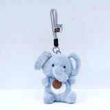Light Blue Plush Elephant Keychain