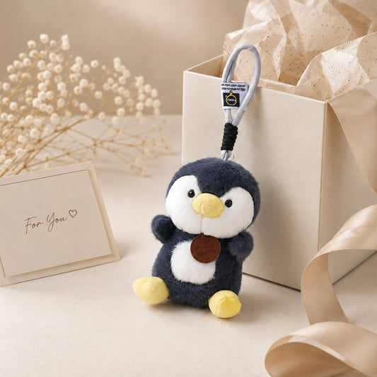 Dark Blue Plush Penguin Keychain