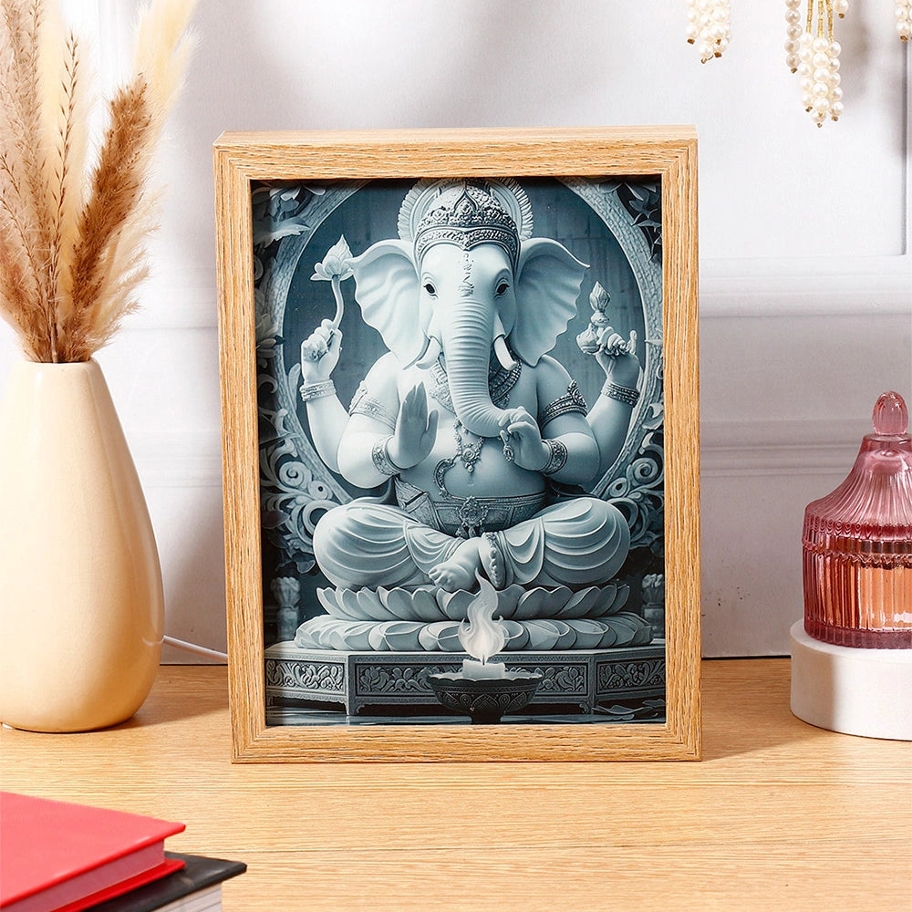 Ganesha LED Illuminated Wall Frame