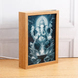 Ganesha Digital Art LED Wall Print Frame