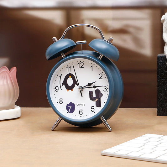 Navy Analog Alarm Clock